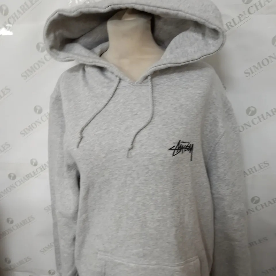STUSSY LOGO GRAPHIC HOODIE SIZE M