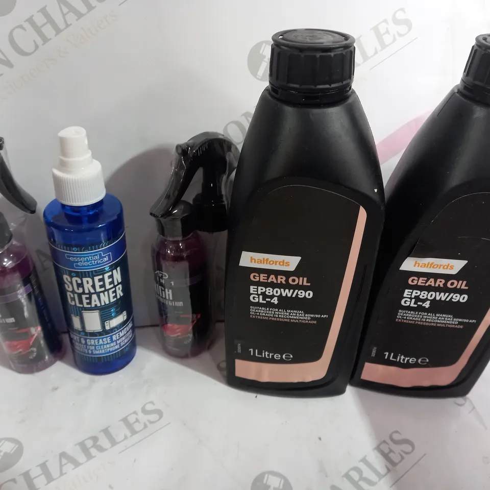 LOT OF APPROX. 5 OIL AND CLEANING PRODUCTS / COLLECTION ONLY 
