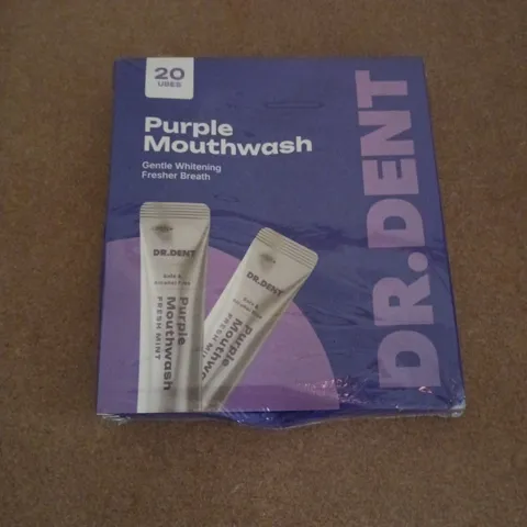BOXED AND SEALED DR.DENT PURPLE MOUTHWASH (20 USES) 