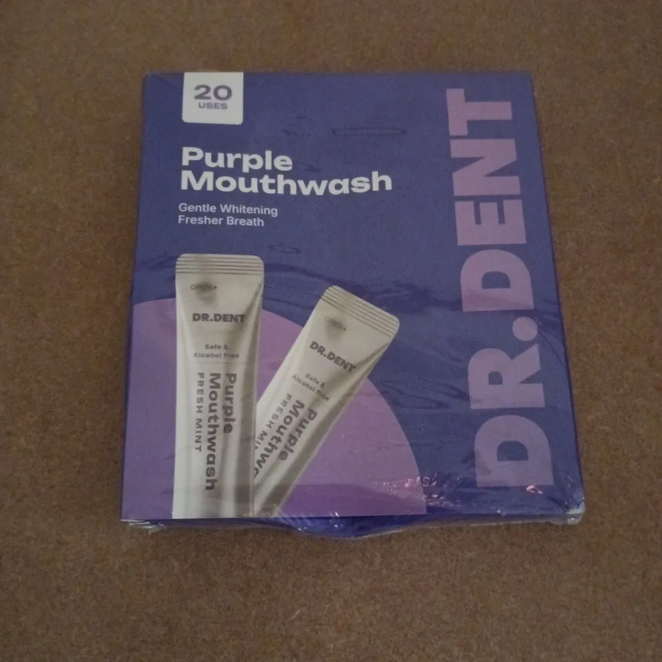 BOXED AND SEALED DR.DENT PURPLE MOUTHWASH (20 USES)