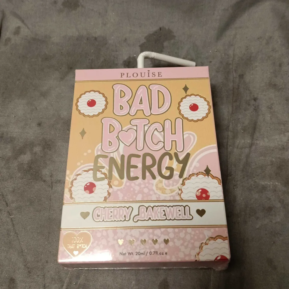 PLOUISE BAD BITCH ENERGY CHERRY BAKEWELL. 1 X LIP CONDITIONER, 1 X LIP OIL. BOXED SEALED