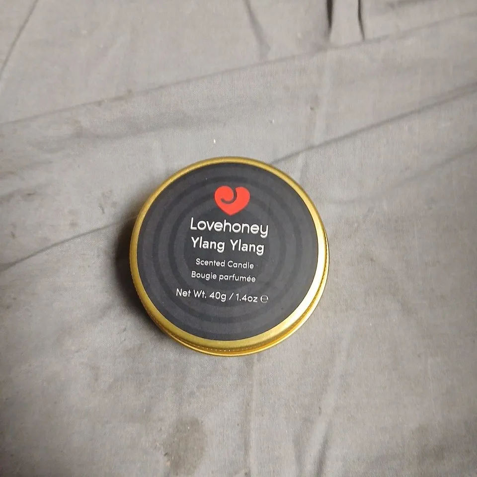 GIFT BOX OF ASSORTED SEX TOYS AND GAMES INCLUDING WATER BASED LUBRICANT , BLINDFOLD , SCENTED CANDLE