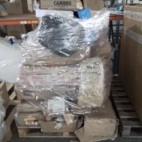 PALLET OF ASSORTED HOUSEHOLD GOODS AND PRODUCTS TO INCLUDE;CAT LITTER BOX,KITCHEN FAUCET,SHOES