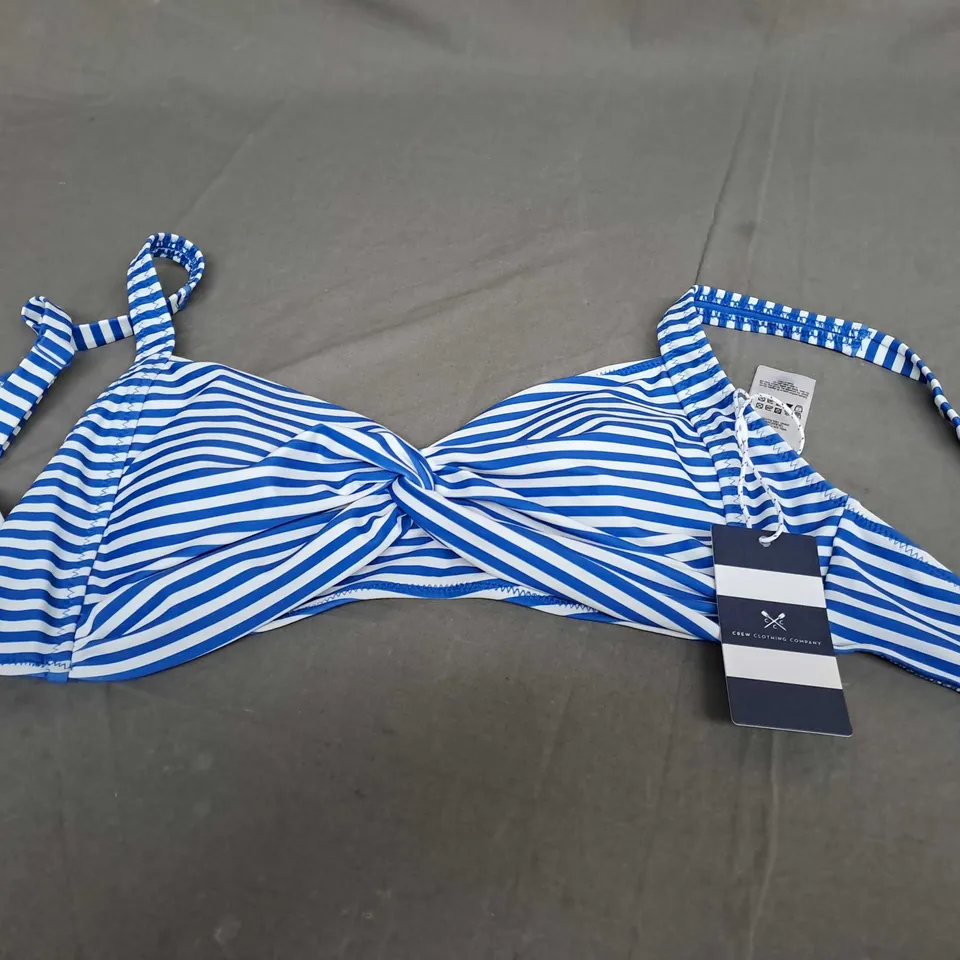 CREW CLOTHING COMPANY TWIST BIKINI TOP - SIZE 14