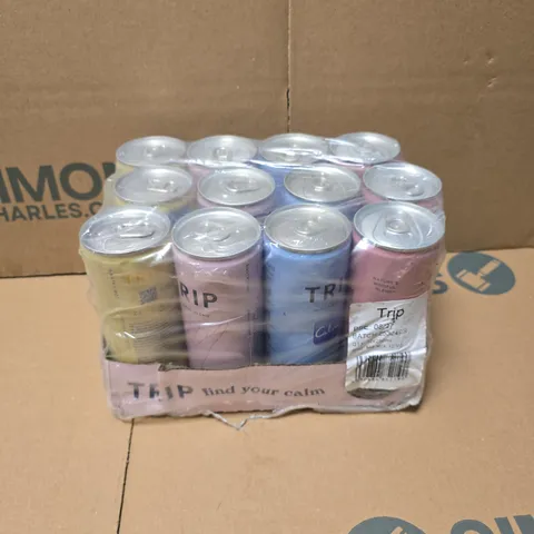 APPROXIMATELY 12 TRIP CALM CANS IN VARIOUS FLAVOURS (250ML)