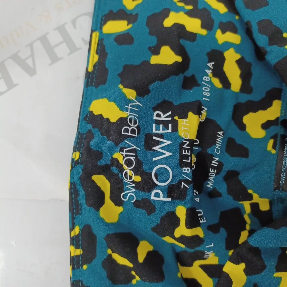 SWEATY BETTY MULTICOLOURED GYM LEGGINGS- 7/8 LENGTH 