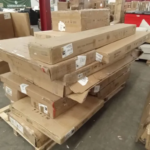 PALLET OF ASSORTED INCOMPLETE DUSK BED PARTS AND PIECES 