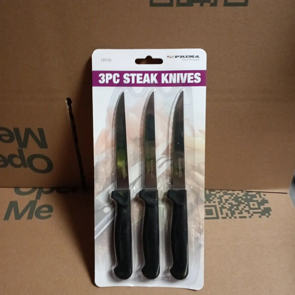 3 PACKS OF PRIMA 3PC STEAK KNIFE SET