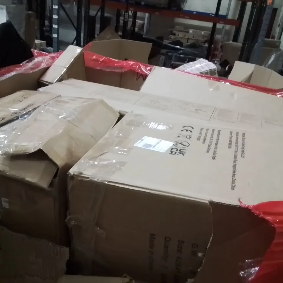 PALLET OF ASSORTED HOUSEHOLD GOODS AND PRODUCTS TO INCLUDE;CRUTCHES,SLIMLINE HEATER