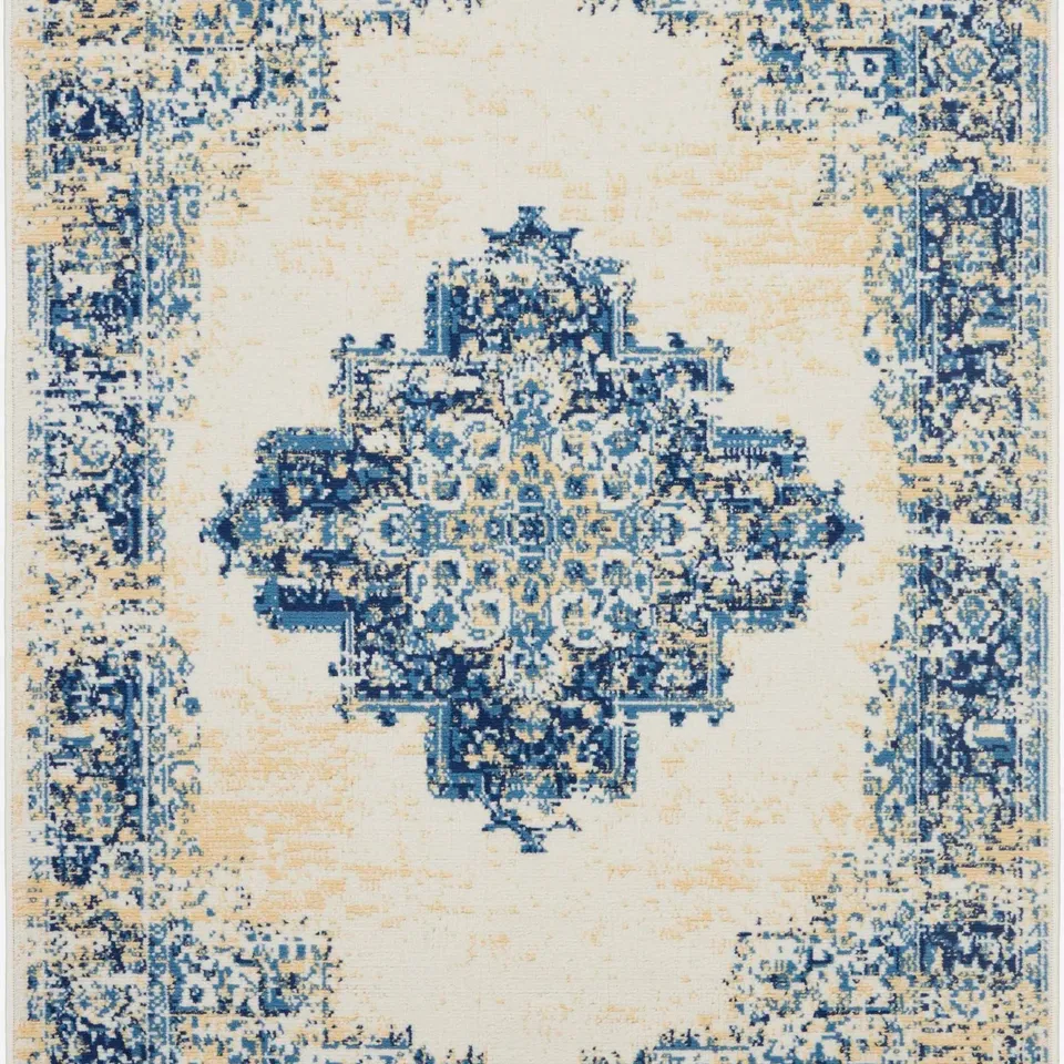 GRAFIX GRF14 WHITE RUG, 3'9" X 5'9"