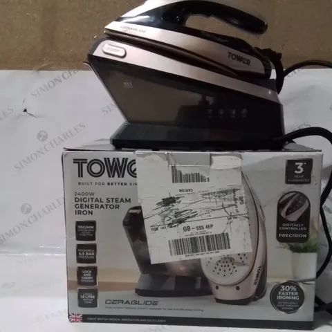 BOXED TOWER 2400W DIGITAL STEAM GENERATOR IRON 