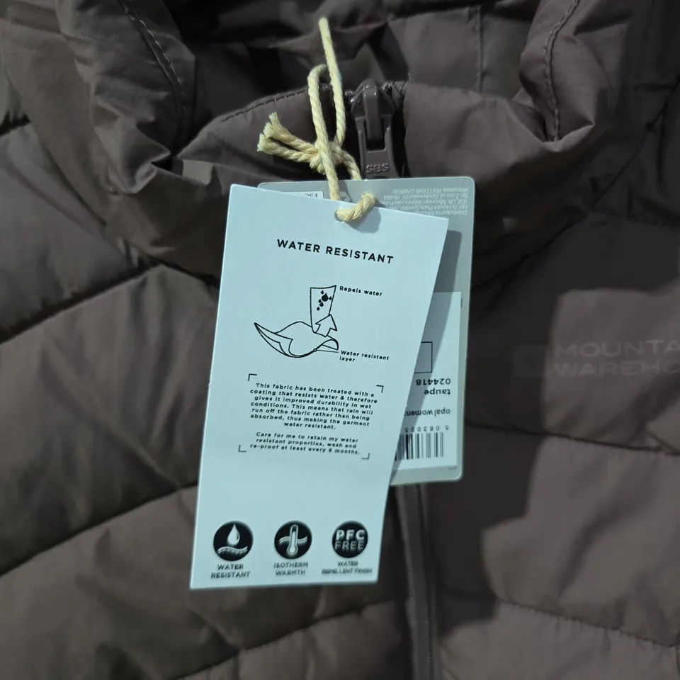 MOUNTAIN WAREHOUSE WOMEN'S PADDED GILET UK 14 BROWN/PURPLE
