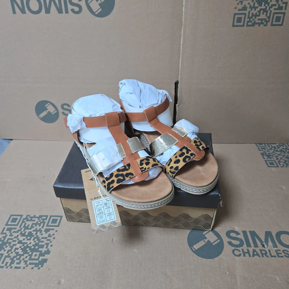 DUNLOP CALLIE SANDALS TAN UK 5 BOXED TAGGED
