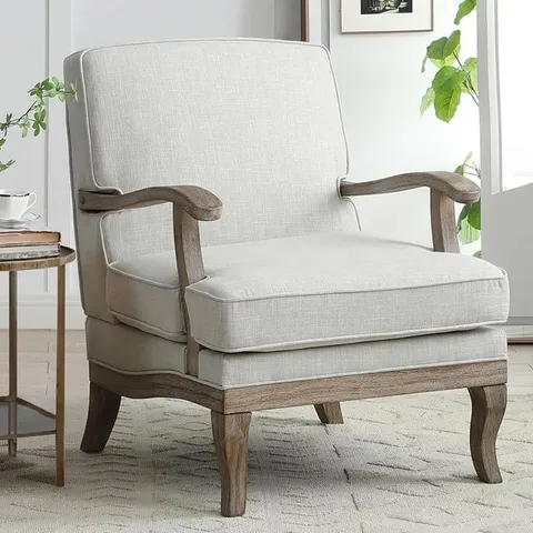 BOXED COLWELL CHAIR - CREAM LINEN (1 BOX)