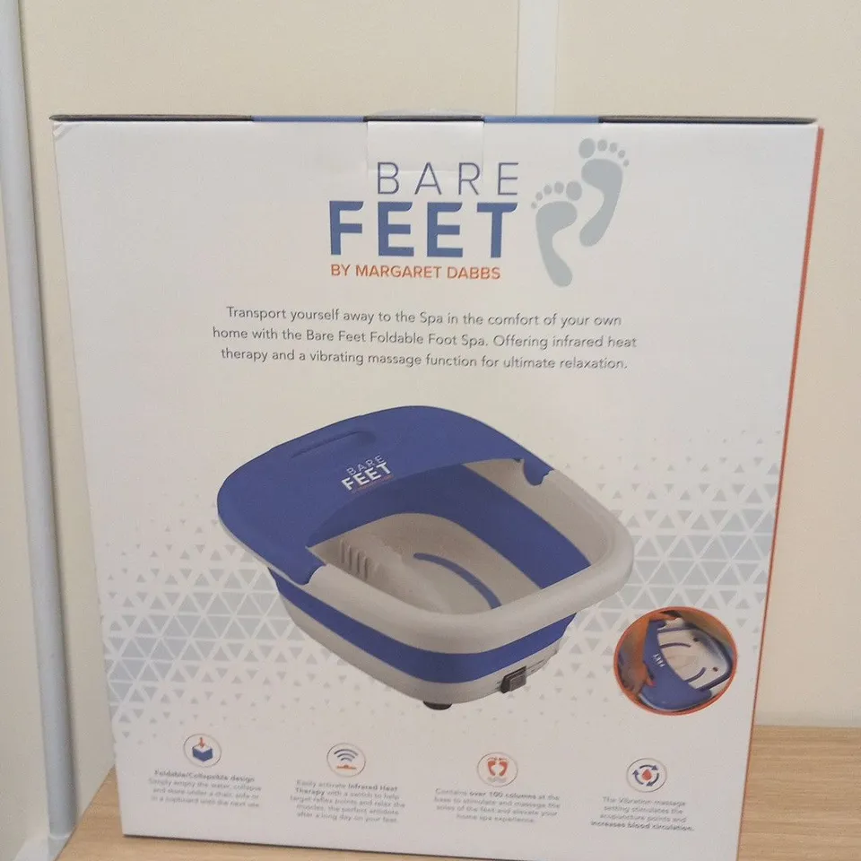 BOXED BARE FEET BY MARGARET DABBS FOLDABLE FOOT SPA