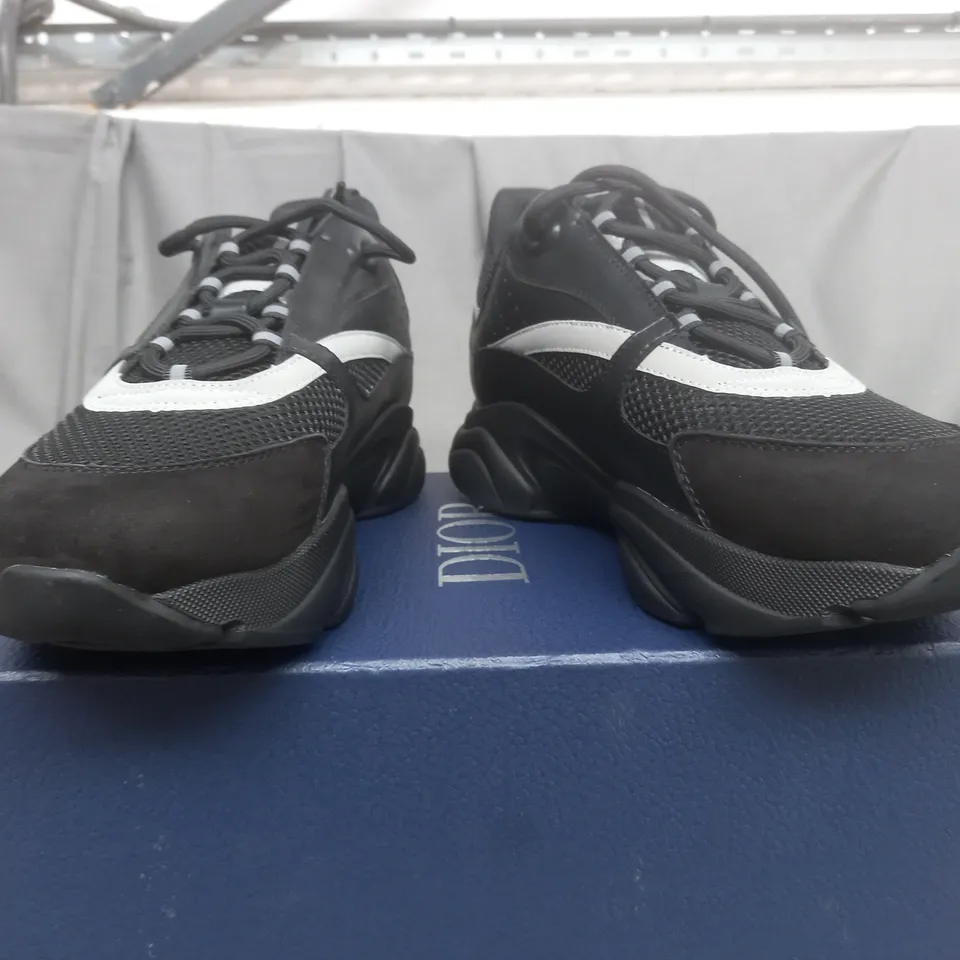 BOXED PAIR OF DIOR TRAINERS IN BLACK EU 45