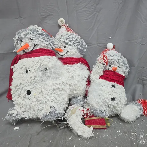 BOXED LIT SNOWY SNOWMAN FAMILY