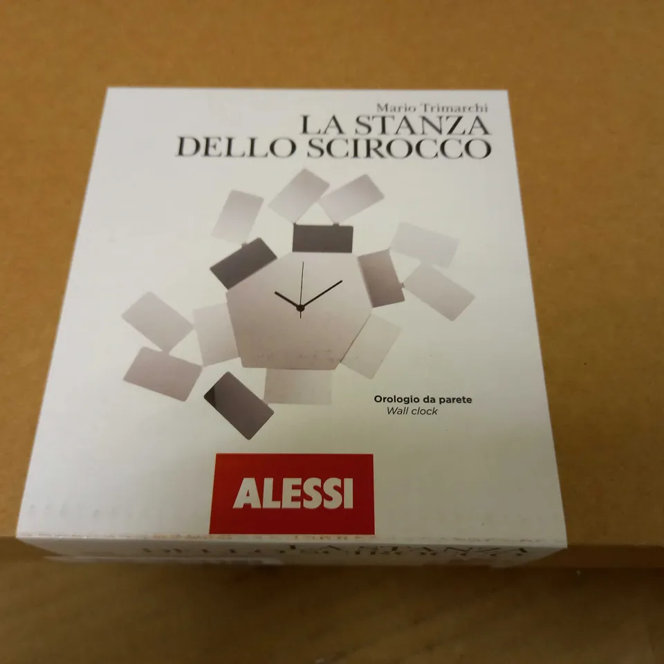 ALESSI MT19 LA STANZA DELLO SCIROCCO WALL CLOCK, 18/10 STAINLESS STEEL, MIRROR POLISHED