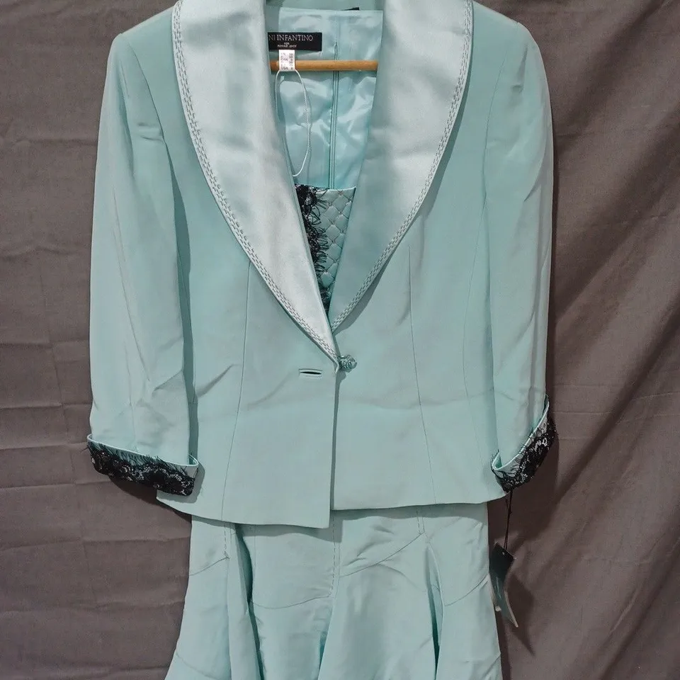 VENI INFANTINO 3 PIECE JACKET, BODICE & SKIRT (98542) IN GREEN - SIZE 10
