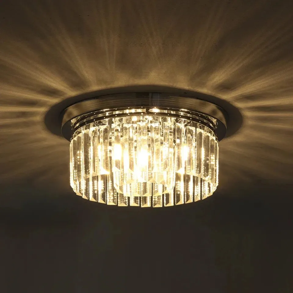 BOXED ADDAE CRYSTAL LED FLUSH MOUNT