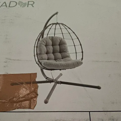 CREADAR HAMBURG HANGING EGG CHAIR IN TAUPE