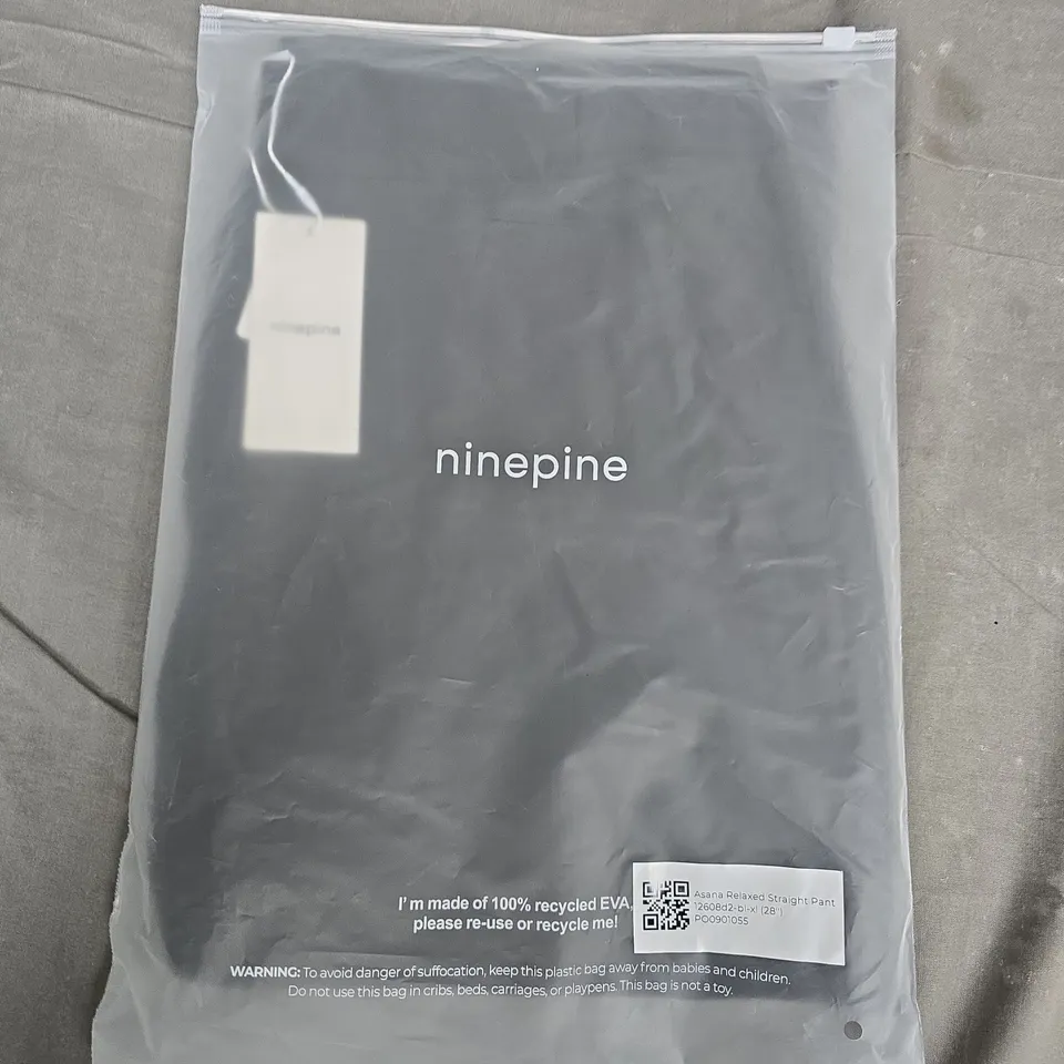 BAGGED NINEPINE ASANA RELAXED STRAIGHT PANT – BLACK – XL (28IN INSEAM)