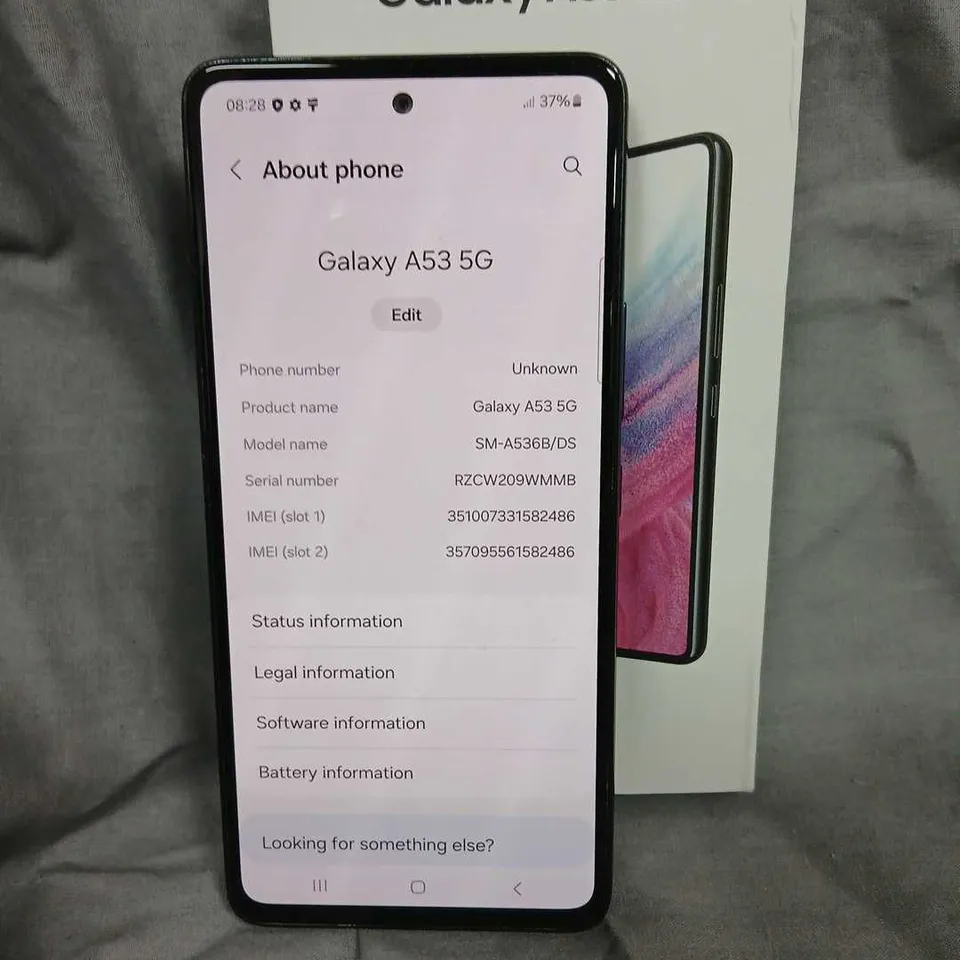 SAMSUNG GALAXY A53 5G – BLACK, SM-A536B/DS – BOXED WITH USB-C CABLE