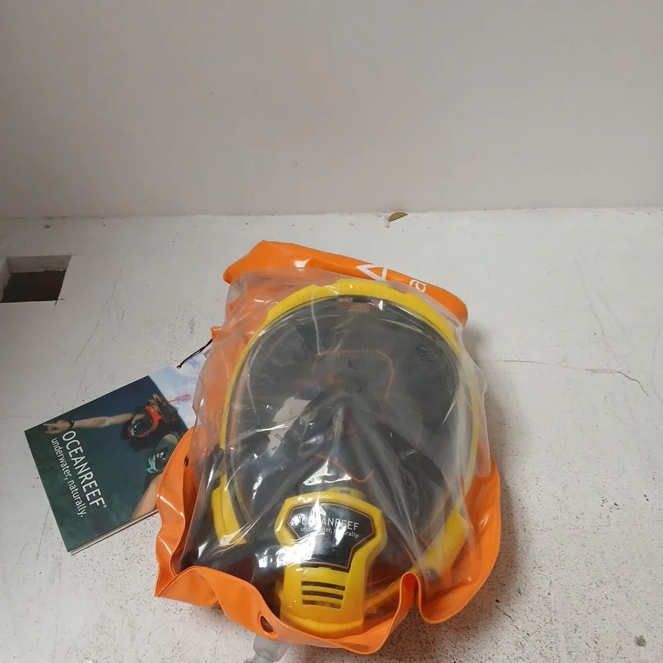 OCEAN REEF ARIA QR+ SNORKELLING MASK – YELLOW, MEDIUM