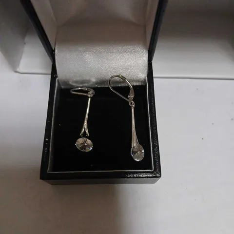 DIAMONIQUE 2.2CT TW PAVE HOOP EARRINGS STERLING SILVER 