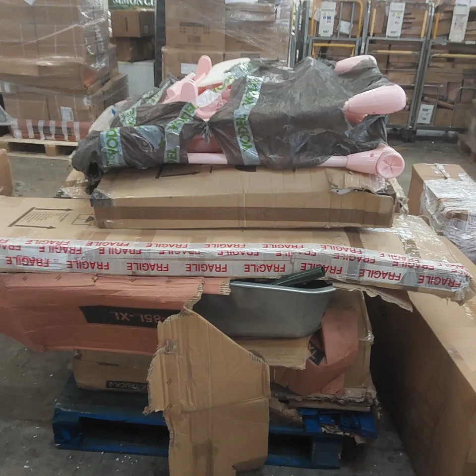 PALLET CONTAINING A LARGE QUANTITY OF ASSORTED FURNITURE PARTS ECT
