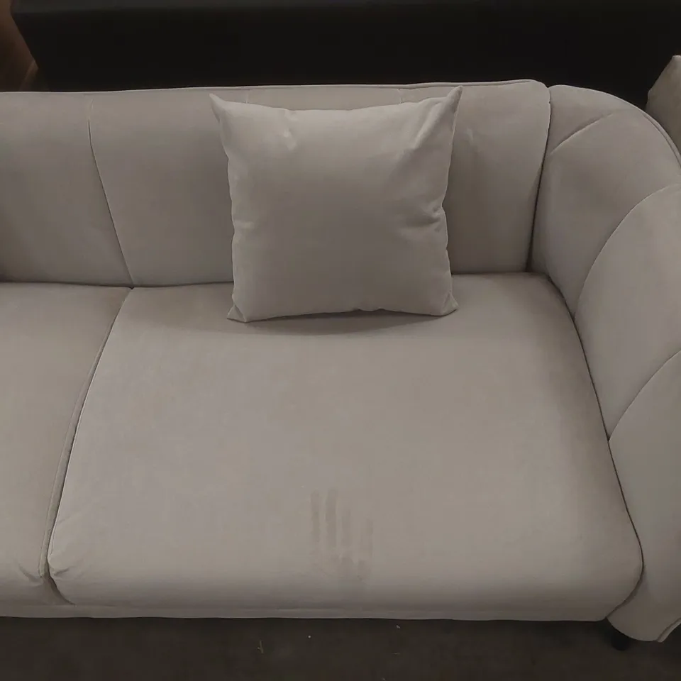 QUALITY DESIGNER 3-SEATER VELVET UPHOLSTERED SOFA