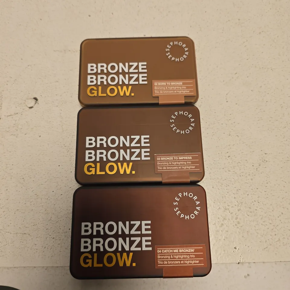 SEPHORA BRONZE GLOW BRONZER PALETTE TRIO – 3-SHADE MAKE-UP SET