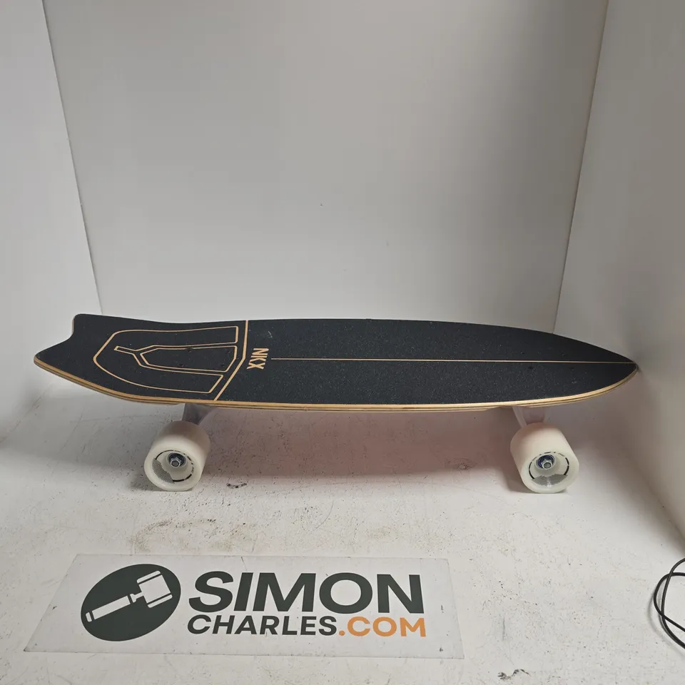 NIX SURF SKATE LONGBOARD – ORANGE DECK, WHITE TRUCKS & WHEELS