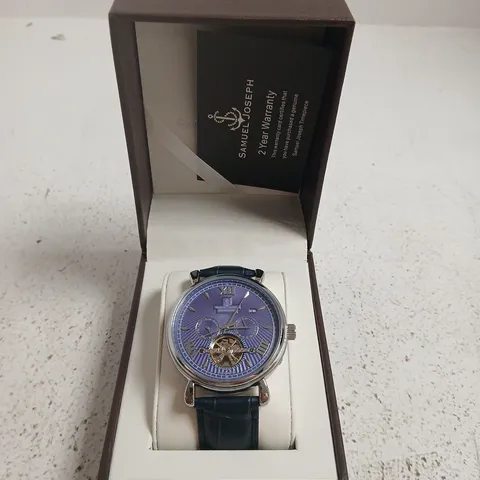 BOXED SAMUEL JOSEPH SKELETON WATCH – PURPLE DIAL – AUTOMATIC – LIMITED EDITION