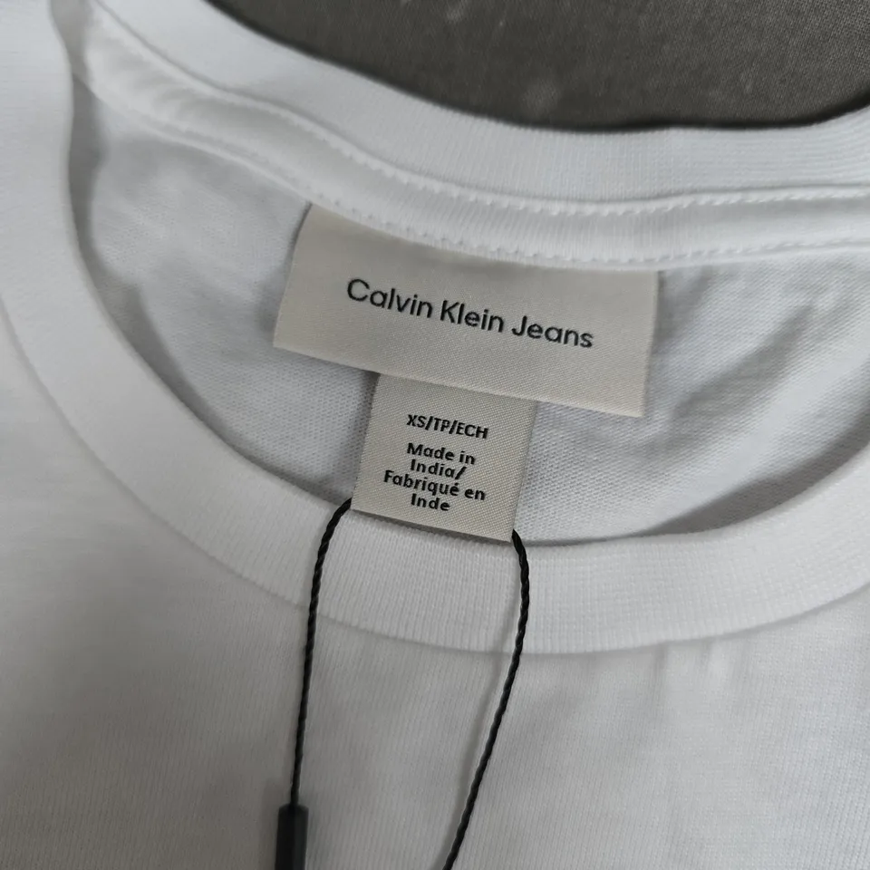 CALVIN KLEIN JEANS WHITE T-SHIRT XS
