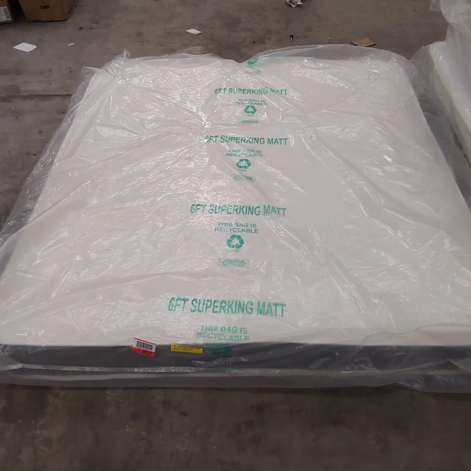 QUALITY BAGGED MEMORY FOAM SPRUNG OPEN COIL SUPER KING SIZE 6FT MATTRESS