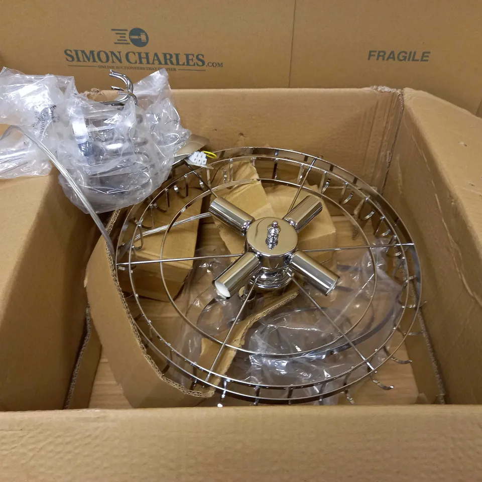 BAY LIGHTING LOIRE CHANDELIER CEILING LIGHT CLEAR/CHROME 