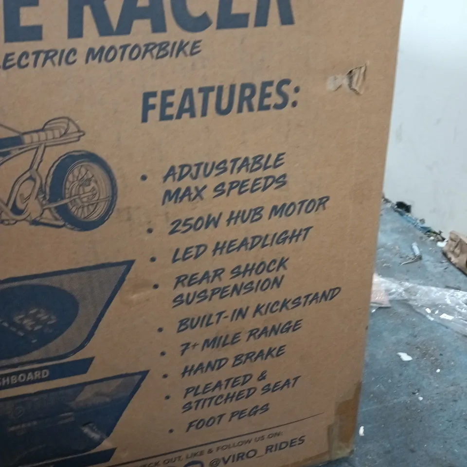 BOXED VIRO RIDES CAFE RACER ELECTRIC MOTORCYCLE