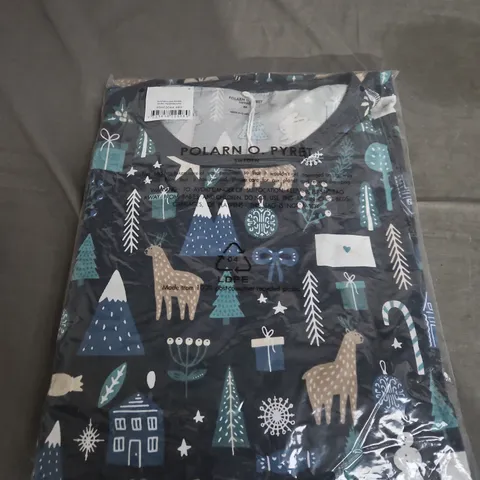 POLARN O. PYRET KIDS' CHRISTMAS PRINT CLOTHING – SIZE M