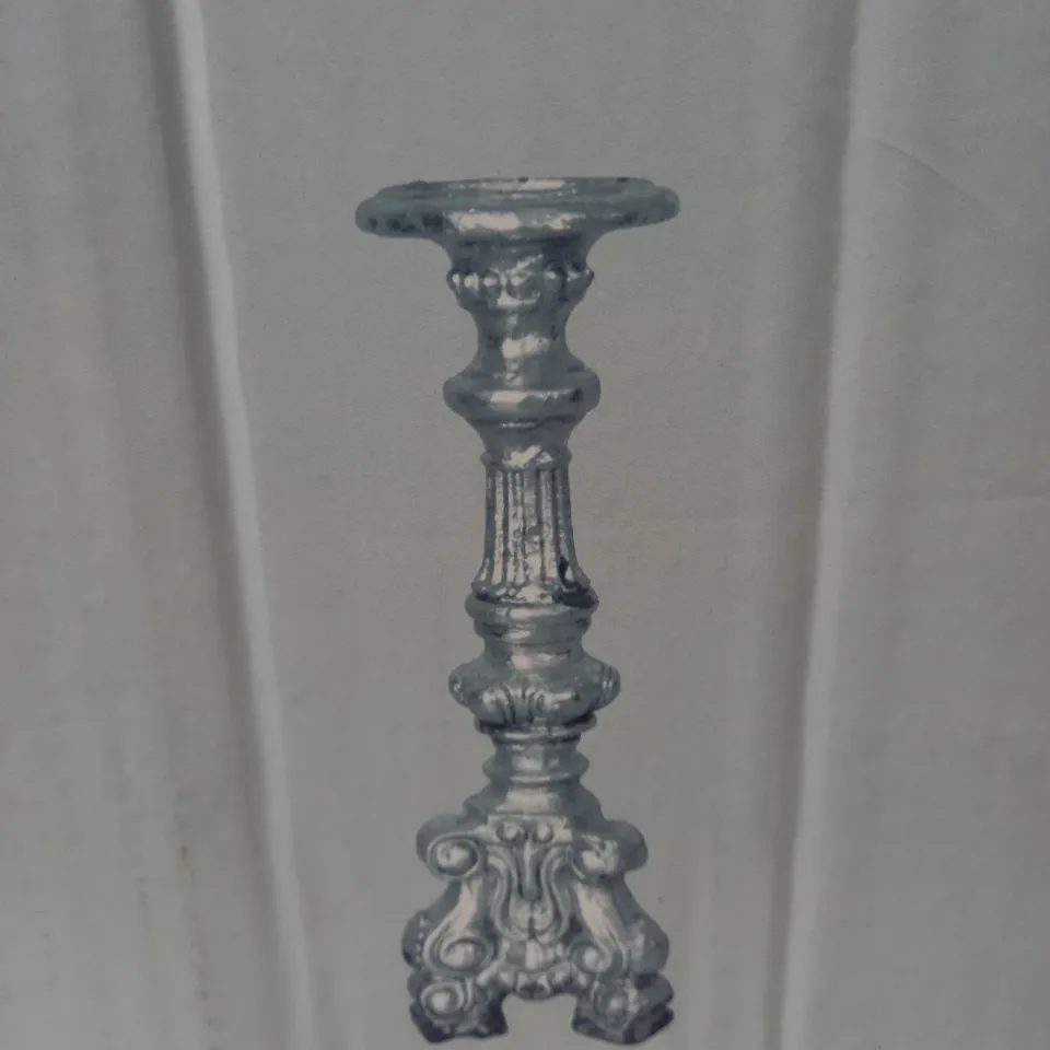 PACIFIC HOME HOLLENDEN ANTIQUE POLYRESIN AND FIBRE GLASS CANDLESTICK 
