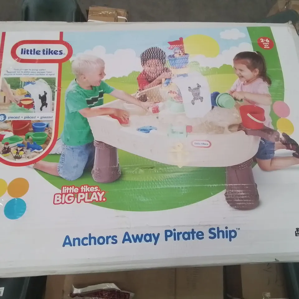 BOXED LITTLE TIKES ANCHORS AWAY PIRATE SHIP WATER TABLE - COLLECTION ONLY RRP £110