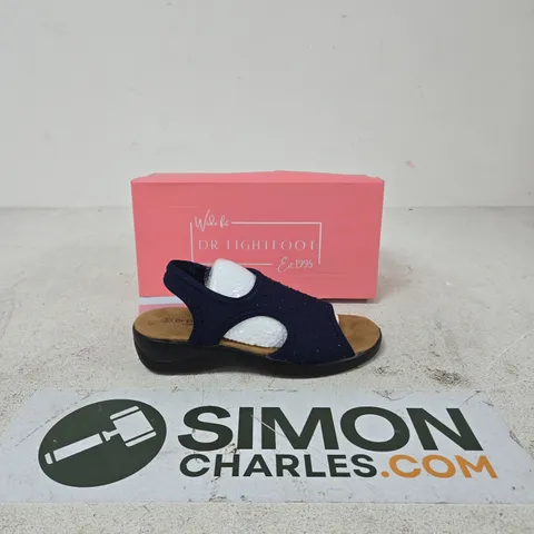 DR LIGHTFOOT WIDE FIT NAVY SANDALS – WOMEN’S FOOTWEAR SIZE 4