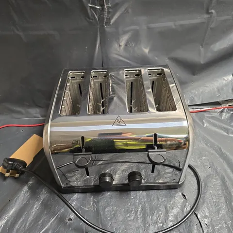 RUSSELL HOBBS 4-SLICE TOASTER - BOXED (DAMAGED BOX) + CHROME 4-SLICE TOASTER (LOOSE)