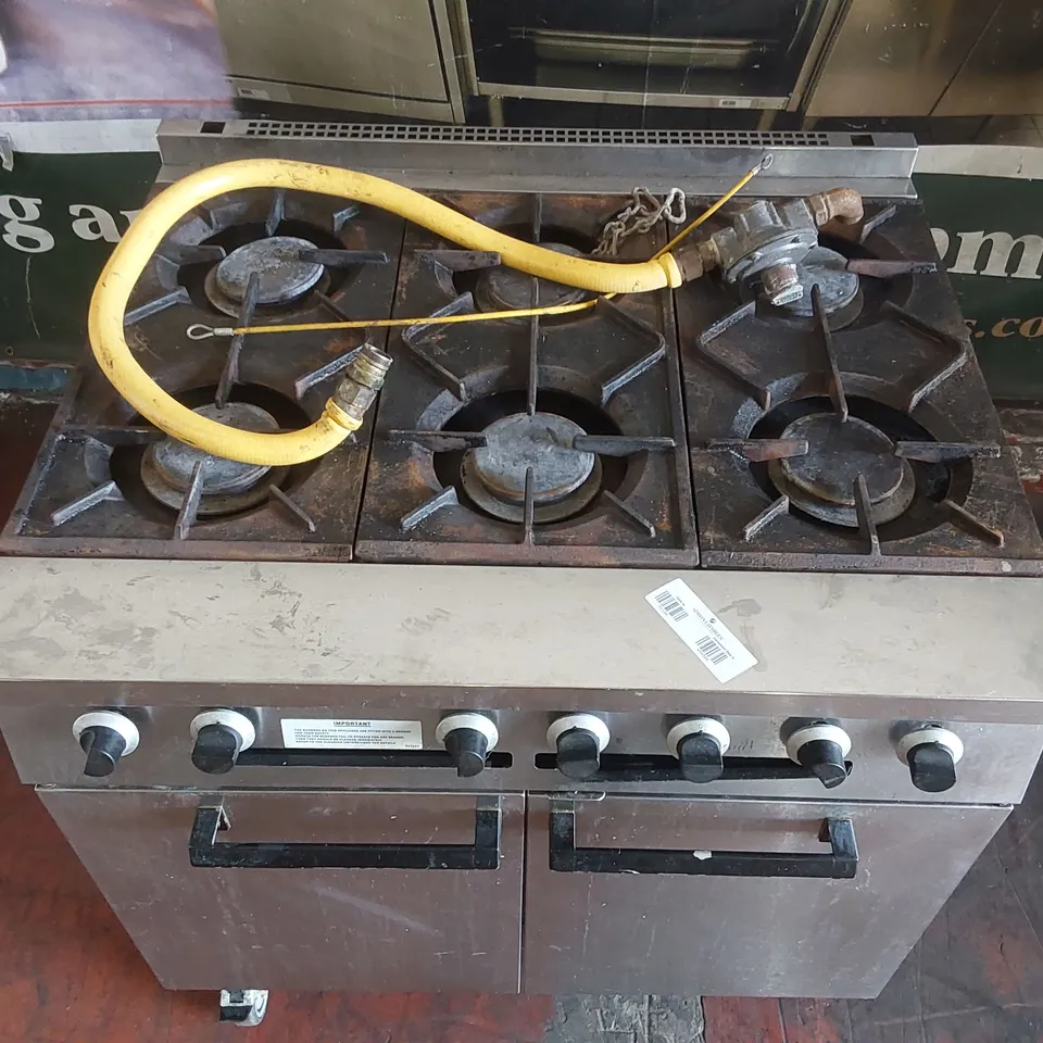 COMMERCIAL 6 HOB GAS BURNER OVEN