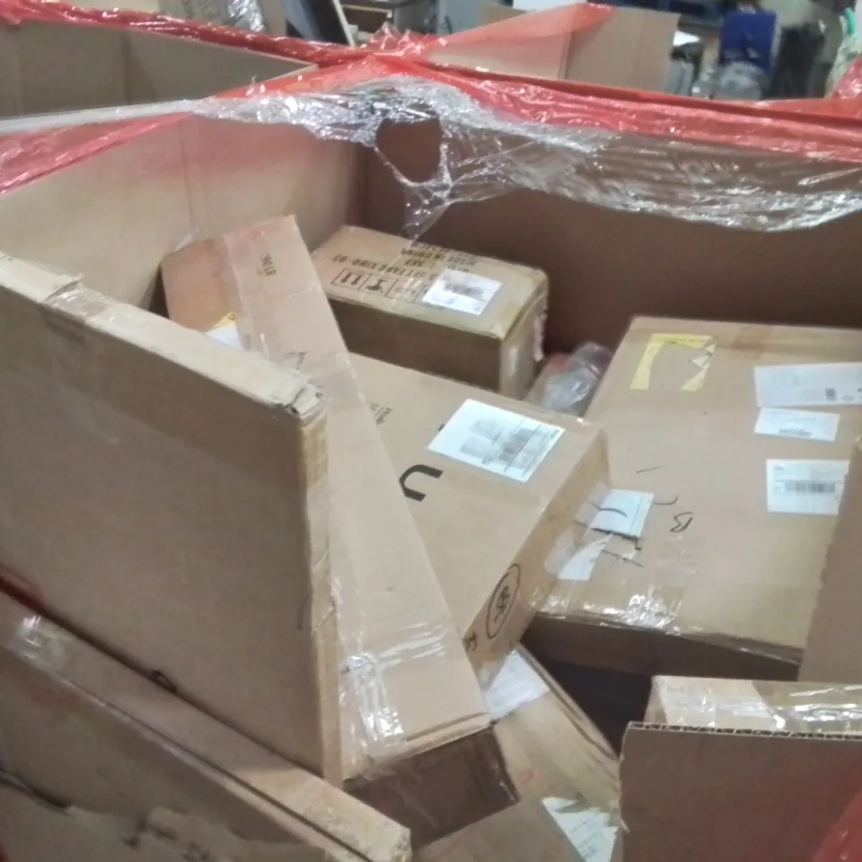 PALLET OF ASSORTED HOUSEHOLD GOODS AND PRODUCTS TO INCLUDE;ANIMAL TRAP,TOILET SEAT,PICTURE FRAME 