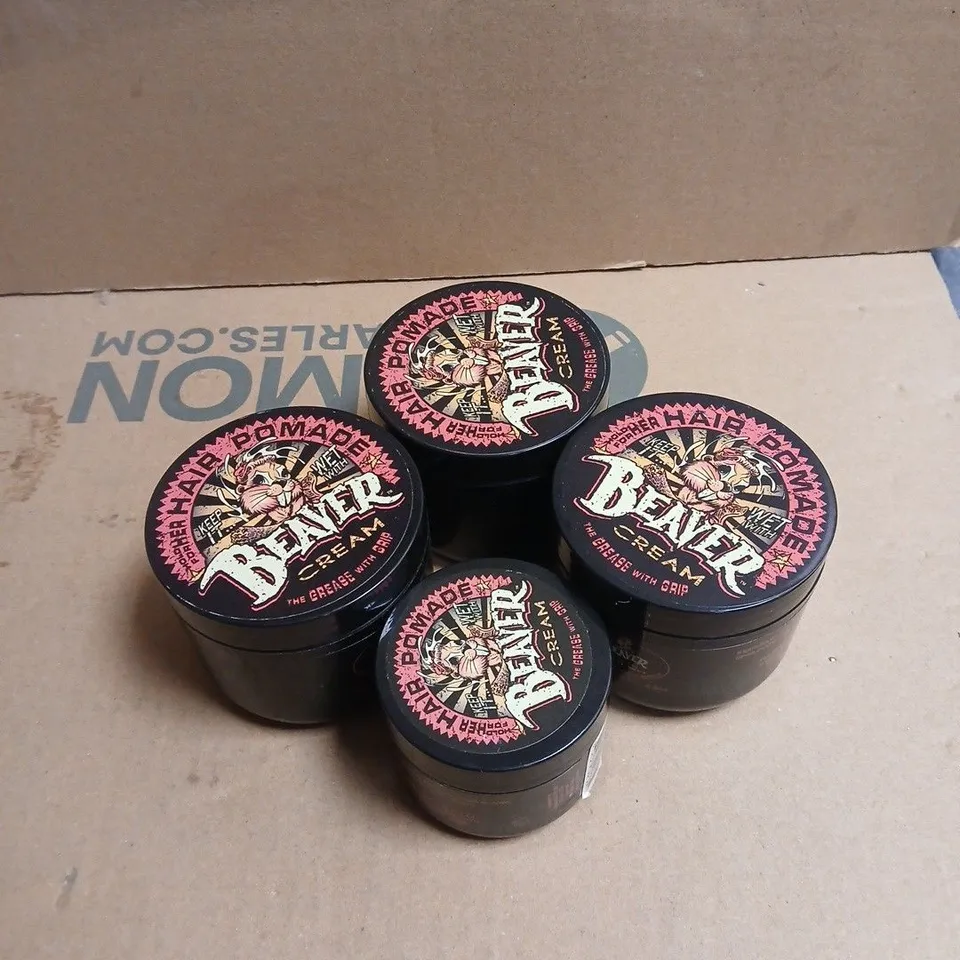 BOX OF APPROXIMATELY 40 X BEAVER CREAM HAIR POMADE (50G + 100G)