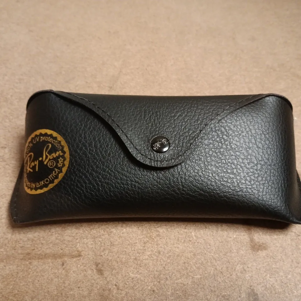 RAY-BAN RB3016 SUNGLASSES – BLACK FRAME, GOLD BRIDGE, G-15 LENSES (CASE INCLUDED)