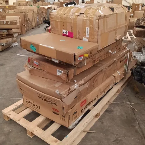 PALLET OF ASSORTED, INCOMPLETE FURNITURE PARTS AND PIECES 