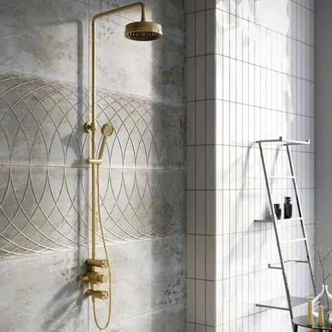 BOXED ROBIN EXPOSED VALVE SHOWER PACK - BRUSHED GOLD
