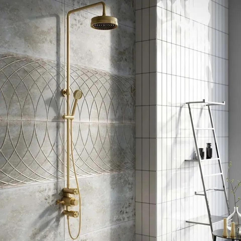 BOXED ROBIN EXPOSED VALVE SHOWER PACK - BRUSHED GOLD